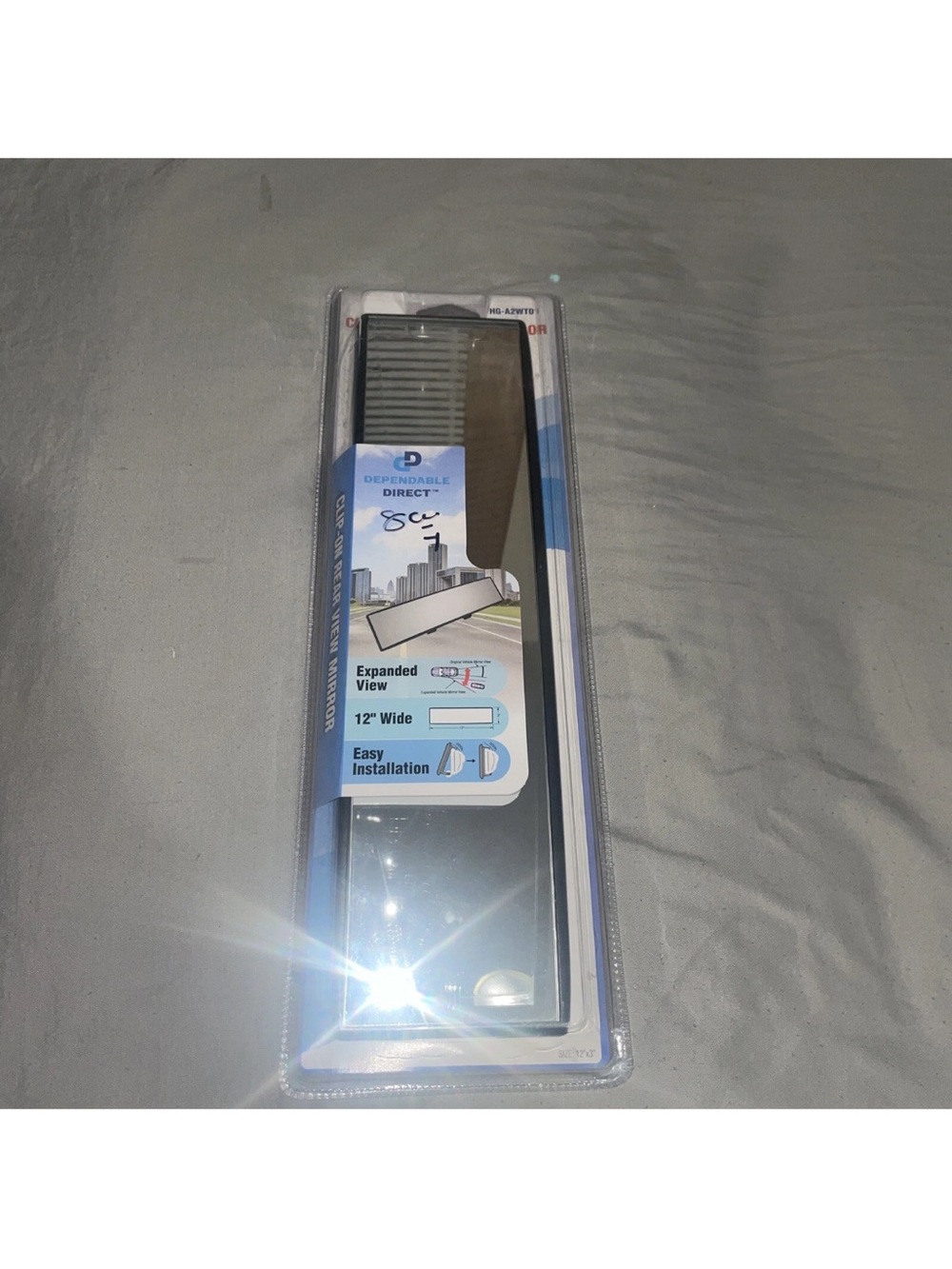 Dependable Direct Interior Clip on Rear View Clear Mirror Universal HG-A2WT01
